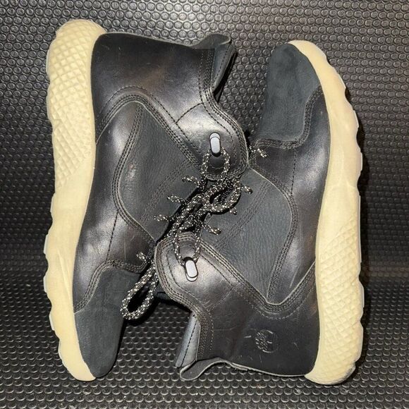 TIMBERLAND Black Leather Fly Roam Athletic Hiker Sneaker Boots Women’s Size 9 - Picture 5 of 8